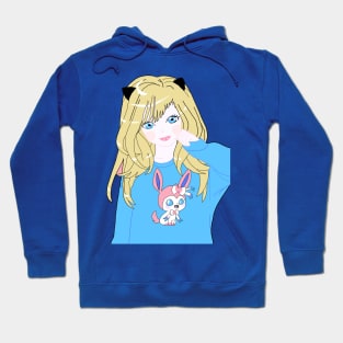 BLONDE CAT GIRL Hoodie